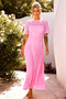 Rosalyn Crochet Maxi Dress - Pink | Sage and Paige AUS.
