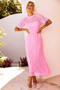 Rosalyn Crochet Maxi Dress - Pink | Sage and Paige AUS.