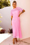 Rosalyn Crochet Maxi Dress - Pink | Sage and Paige AUS.