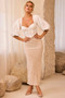 Classic Movement Midi Skirt - Beige | Sage and Paige AUS.