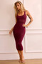 Lily Rose Midi Dress - Plum