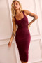 Lily Rose Midi Dress - Plum