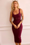 Lily Rose Midi Dress - Plum