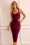 Lily Rose Midi Dress - Plum
