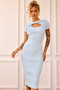 Perfect Rosey Knit Midi Dress - Blue | Sage and Paige AUS.