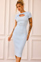 Perfect Rosey Knit Midi Dress - Blue | Sage and Paige AUS.