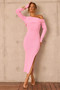 Moondive Midi Dress - Pink