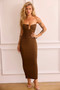Saya Midi Dress - Chocolate | Sage and Paige AUS.