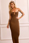 Saya Midi Dress - Chocolate | Sage and Paige AUS.