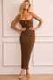 Saya Midi Dress - Chocolate | Sage and Paige AUS.