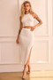 Be My Girl Knit Midi Skirt - White | Sage and Paige AUS.