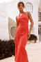 Shot Twist Maxi Dress - Red | Sage and Paige AUS.