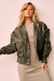 Penny Vegan Leather Jacket - Moss | Sage and Paige AUS.