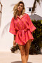 Ciao For Now Playsuit - Orange Pink | Sage and Paige AUS.