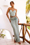 Date And Night Maxi Skirt - Sage | Sage and Paige AUS.
