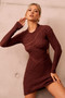 Final Countdown Knit Mini Dress - Chocolate | Sage and Paige AUS.