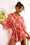 Ciao For Now Playsuit - Beige Red | Sage and Paige AUS.