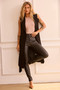 Rowan Sleeveless Trench - Black | Sage and Paige AUS.