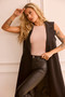 Rowan Sleeveless Trench - Black | Sage and Paige AUS.
