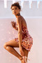 Sparks Fly Mini Dress - Rose Gold | Sage and Paige AUS.