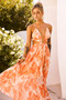 Forest Favors Maxi Dress - Orange | Sage and Paige AUS.