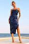 Stay Cute Midi Dress - Navy | Sage and Paige AUS.