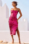 Stay Cute Midi Dress - Hot Pink | Sage and Paige AUS.