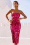 Stay Cute Midi Dress - Hot Pink | Sage and Paige AUS.