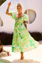 One Clover Midi Dress - Green | Sage and Paige AUS.