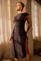 Loren Knit Midi Dress - Charcoal | Sage and Paige AUS.