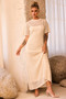 Rosalyn Crochet Maxi Dress - Beige | Sage and Paige AUS.