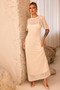 Rosalyn Crochet Maxi Dress - Beige | Sage and Paige AUS.