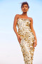 Stay Cute Midi Dress - Gold | Sage and Paige AUS.
