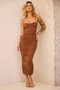 All Clear Midi Dress - Chocolate | Sage and Paige AUS.