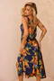Secret Jungle Midi Dress - Navy Multi | Sage and Paige AUS.
