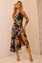 Secret Jungle Midi Dress - Navy Multi | Sage and Paige AUS.