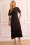 Rosalyn Crochet Maxi Dress - Black | Sage and Paige AUS.