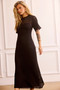 Rosalyn Crochet Maxi Dress - Black | Sage and Paige AUS.