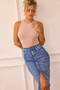 Midnight Sun Denim Midi Skirt - Blue | Sage and Paige AUS.