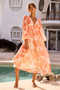 Palm Perfect Midi Dress - Orange Multi | Sage and Paige AUS.
