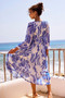 Palm Perfect Midi Dress - Blue Multi | Sage and Paige AUS.