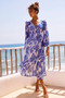 Palm Perfect Midi Dress - Blue Multi | Sage and Paige AUS.