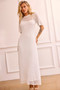 Rosalyn Crochet Maxi Dress - White | Sage and Paige AUS.