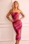 Sorella Midi Dress - Maroon | Sage and Paige AUS.