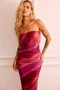 Sorella Midi Dress - Maroon | Sage and Paige AUS.