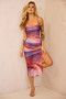 Magnolia Midi Dress - Orange Multi | Sage and Paige AUS.