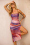 Magnolia Midi Dress - Orange Multi | Sage and Paige AUS.