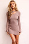 Nightcap High Knit Mini Dress - Mocha | Sage and Paige AUS.