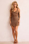 Genevieve Mini Dress - Brown | Sage and Paige AUS.