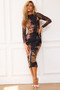 Nature Of Art Midi Dress - Brown | Sage and Paige AUS.